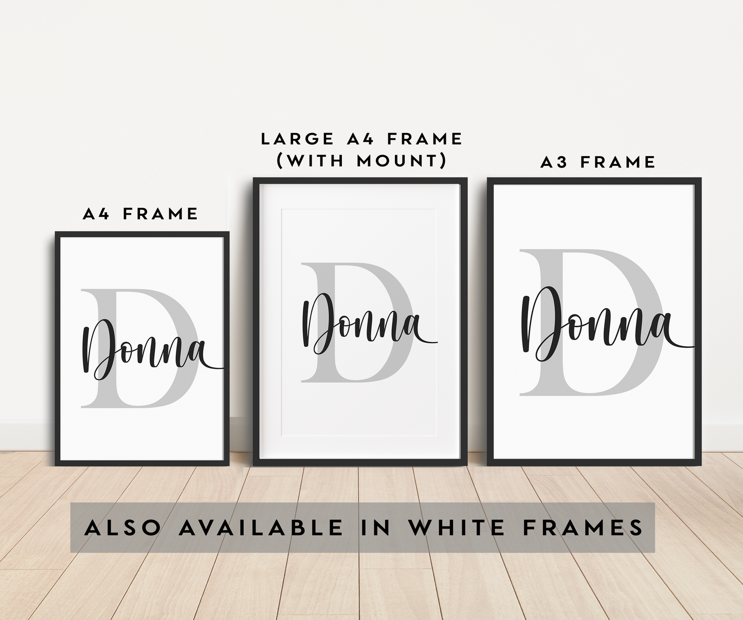 Set of 3 Romantic Personalised Bedroom Prints with Love Heart