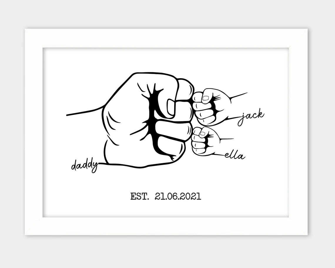 Personalised Dad Fist Bump Gift