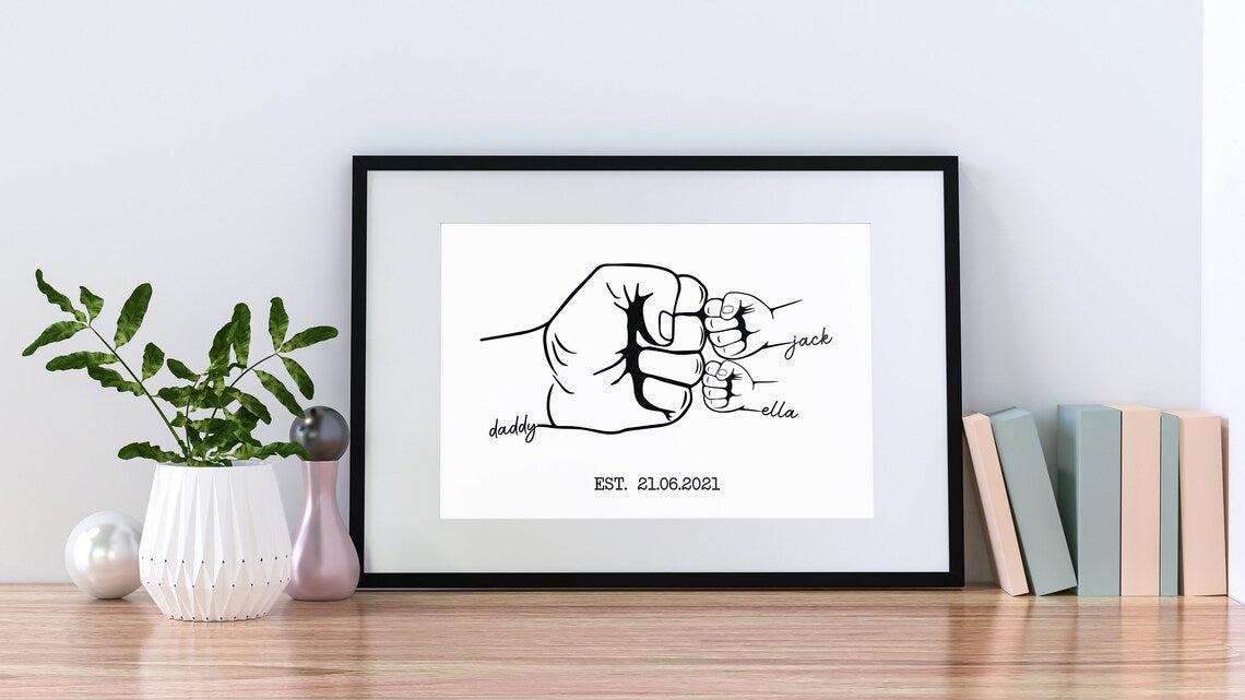 Personalised Dad Fist Bump Gift
