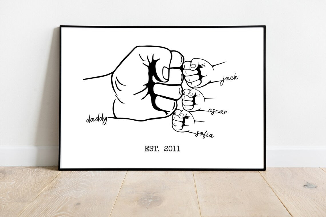 Personalised Dad Fist Bump Gift