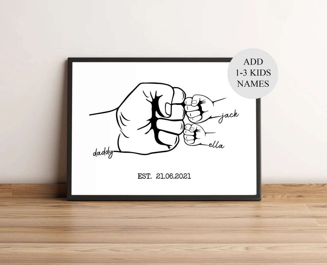 Personalised Dad Fist Bump Gift