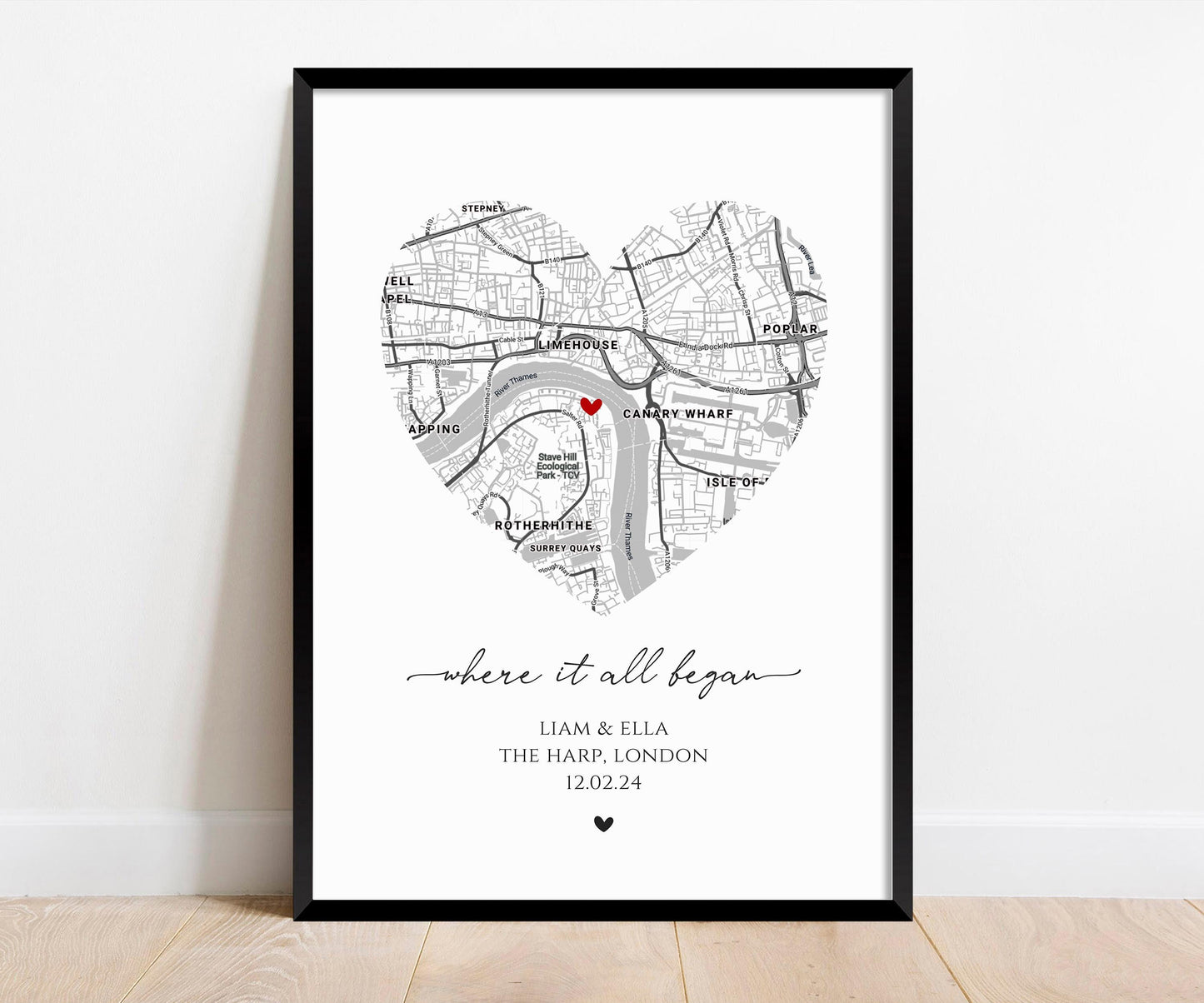 Personalised Where We First Met Print