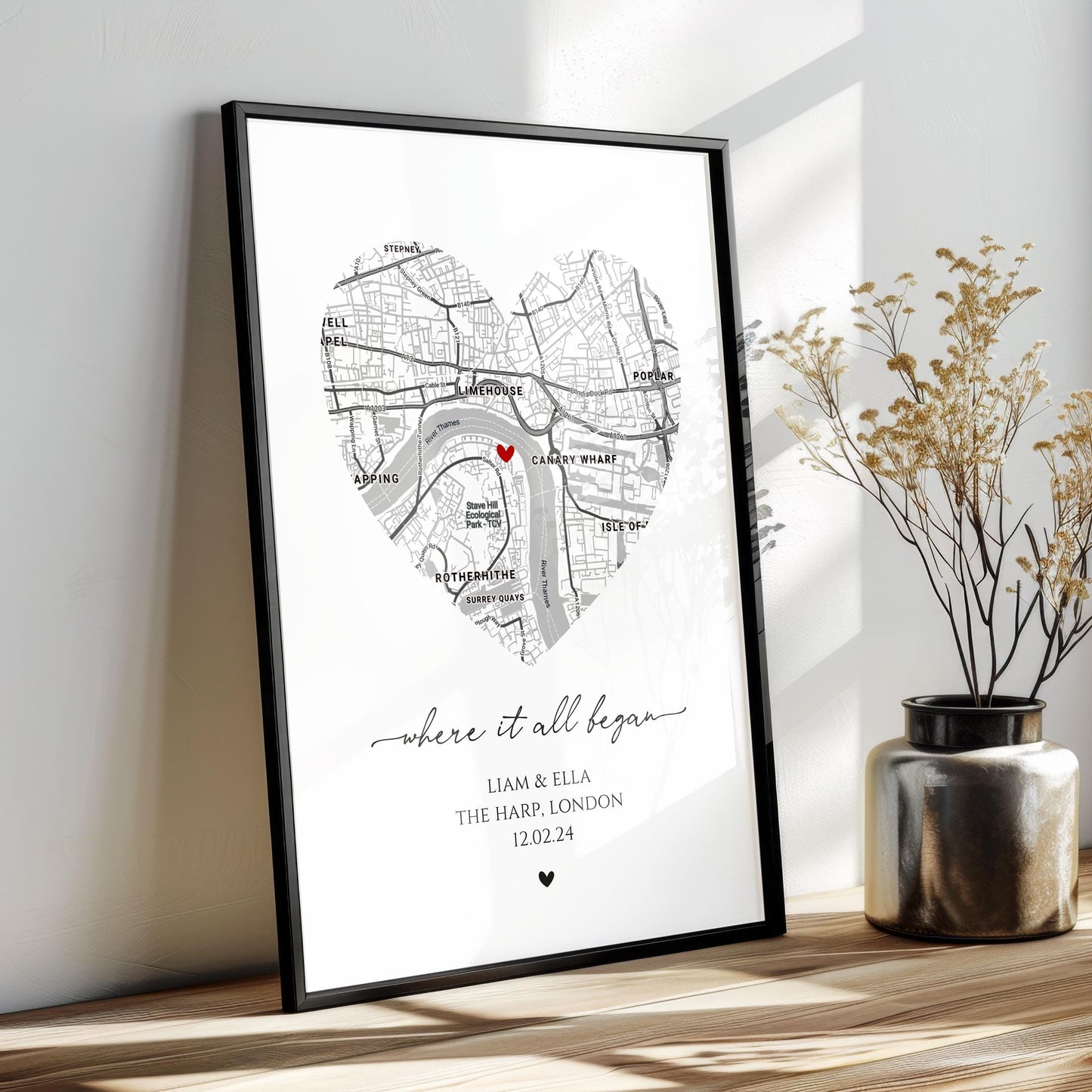 Personalised Where We First Met Print