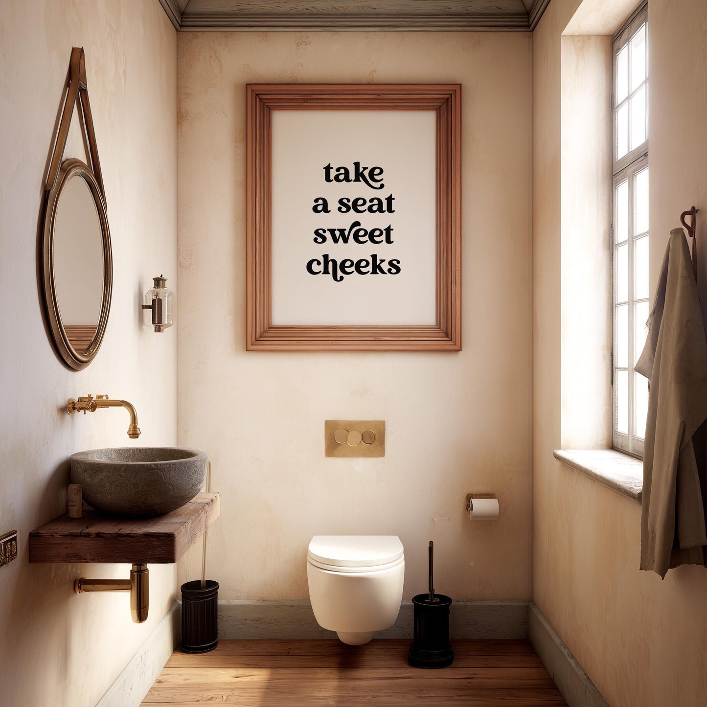 Sweet Cheeks Bathroom Print