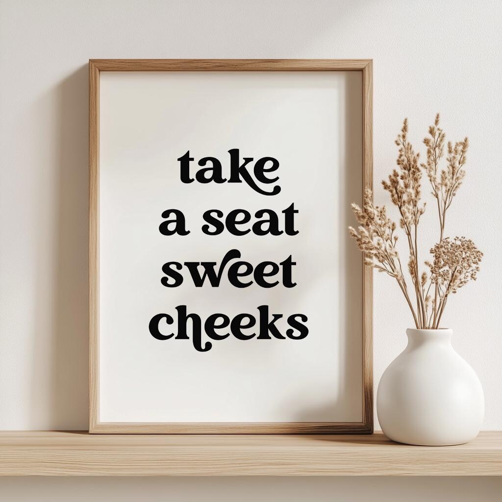 Sweet Cheeks Bathroom Print