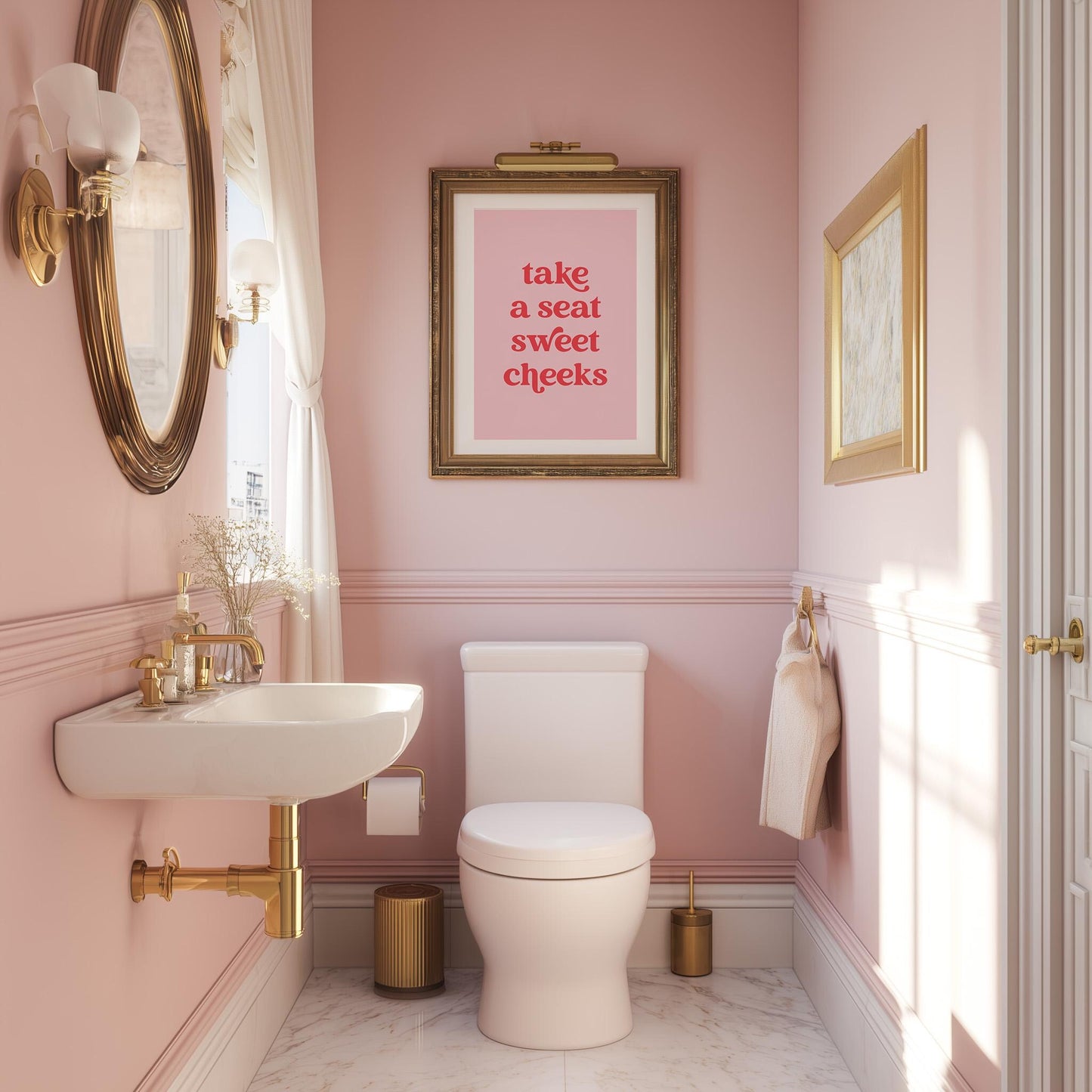 Sweet Cheeks Bathroom Print