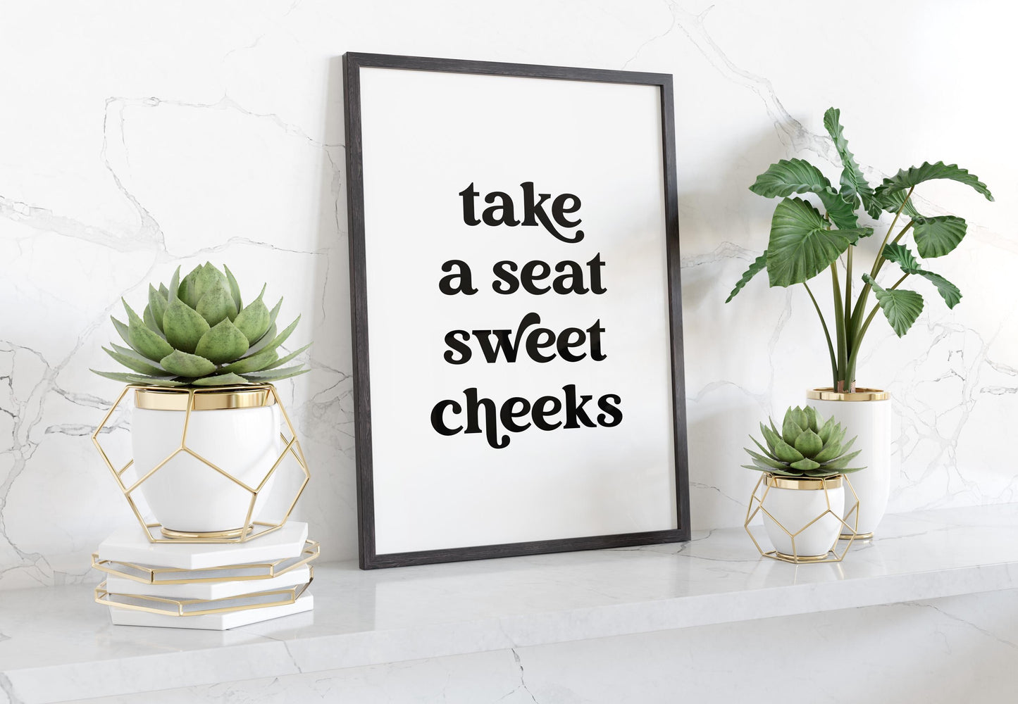 Sweet Cheeks Bathroom Print