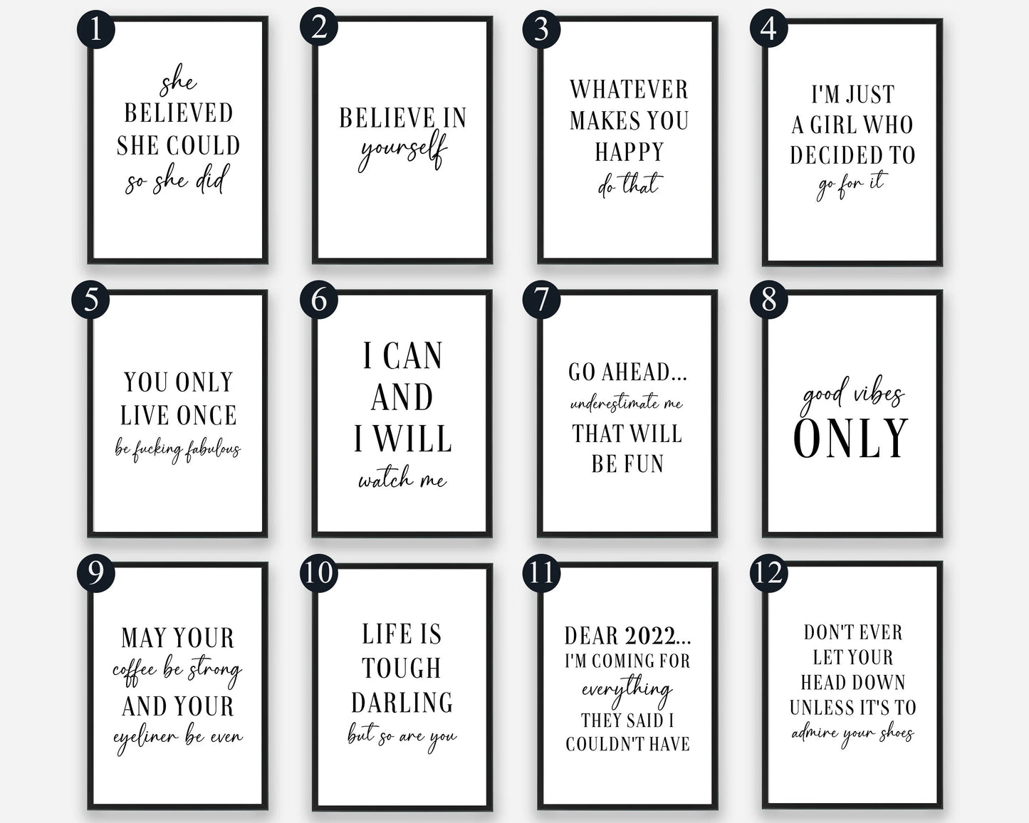Motivational Prints - Choose from 60 Designs