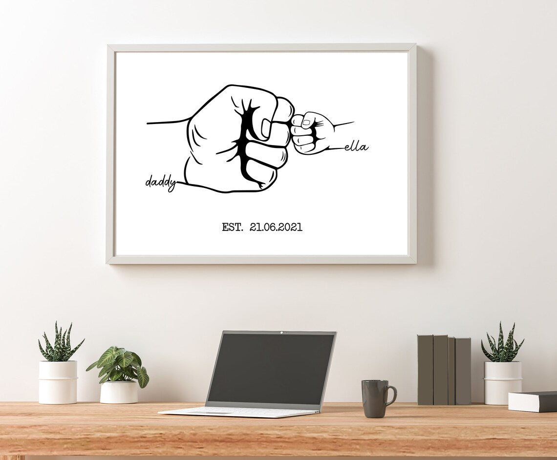 Personalised Dad Fist Bump Gift