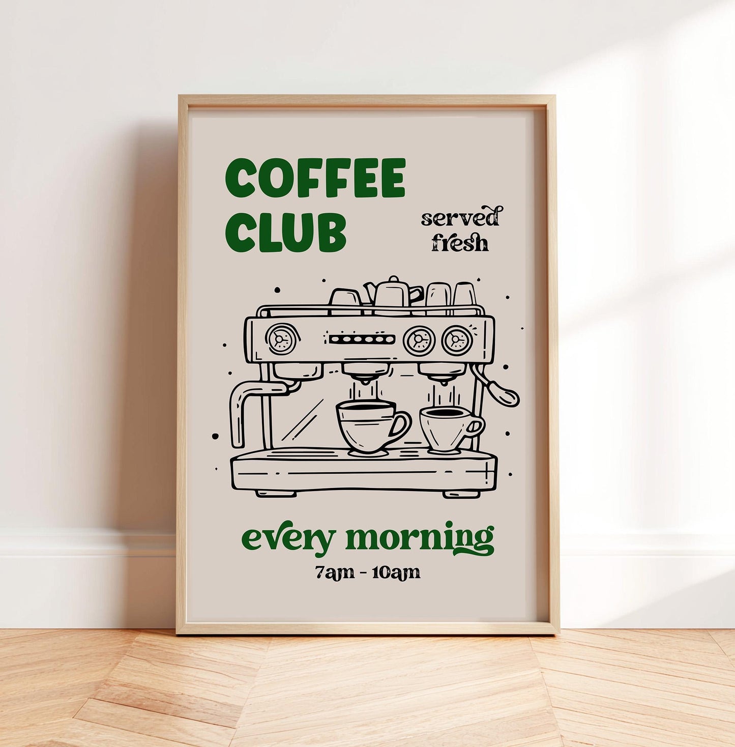 Coffee Club Kitchen Print - Barista Poster