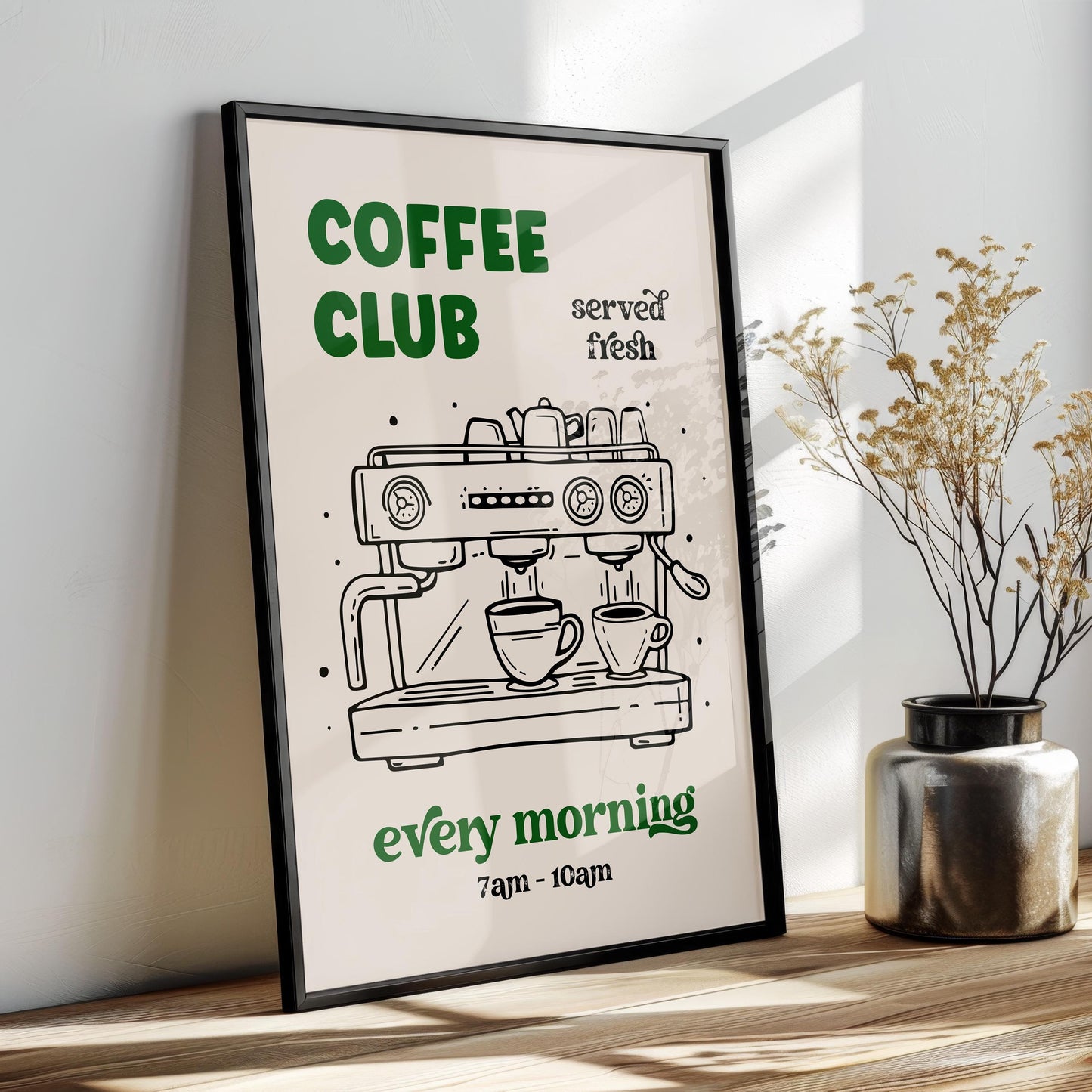 Coffee Club Kitchen Print - Barista Poster