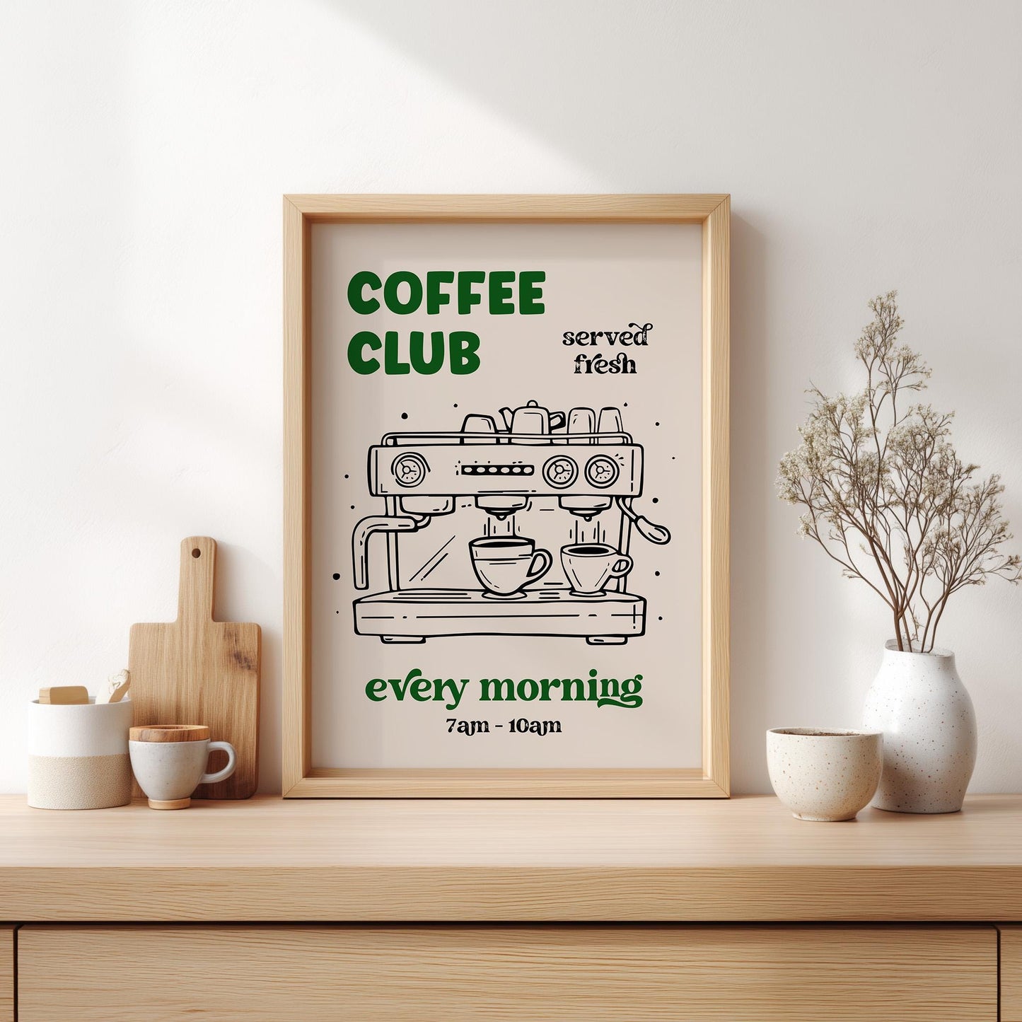 Coffee Club Kitchen Print - Barista Poster