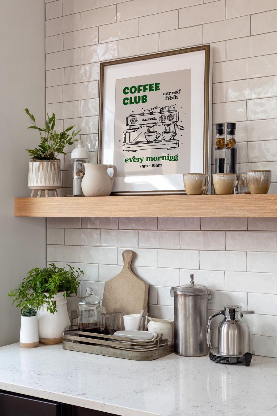 Coffee Club Kitchen Print - Barista Poster