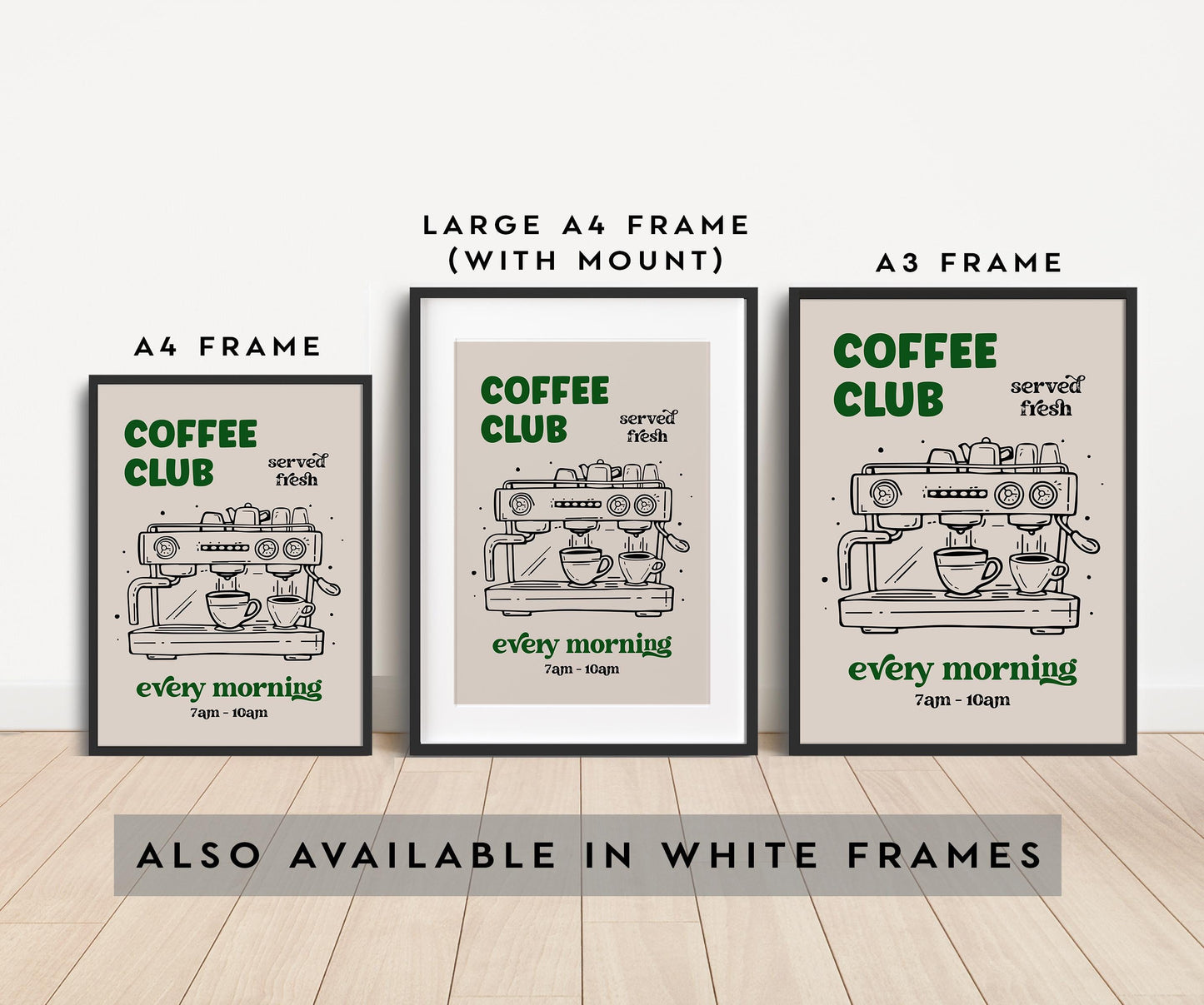 Coffee Club Kitchen Print - Barista Poster