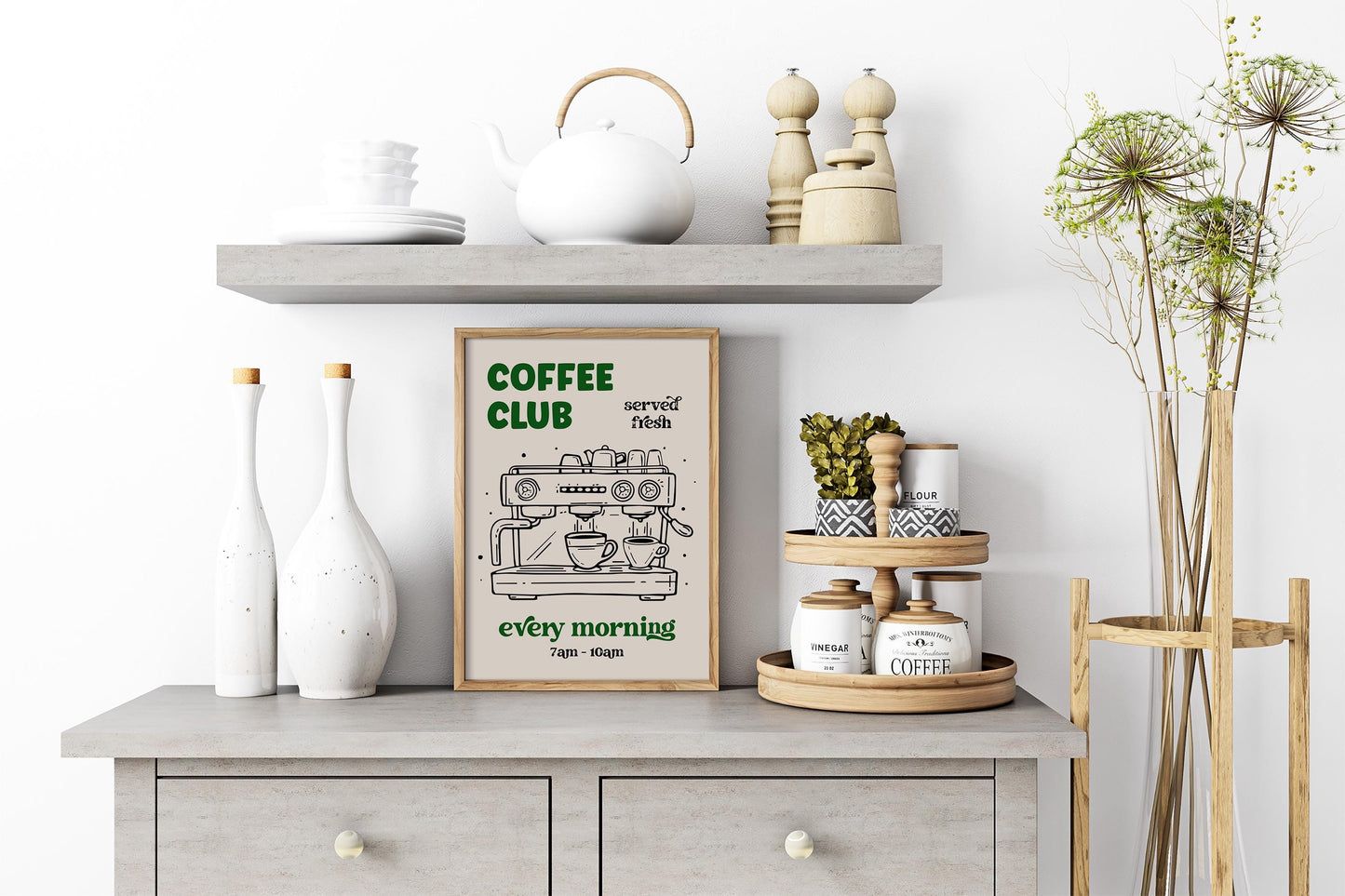 Coffee Club Kitchen Print - Barista Poster