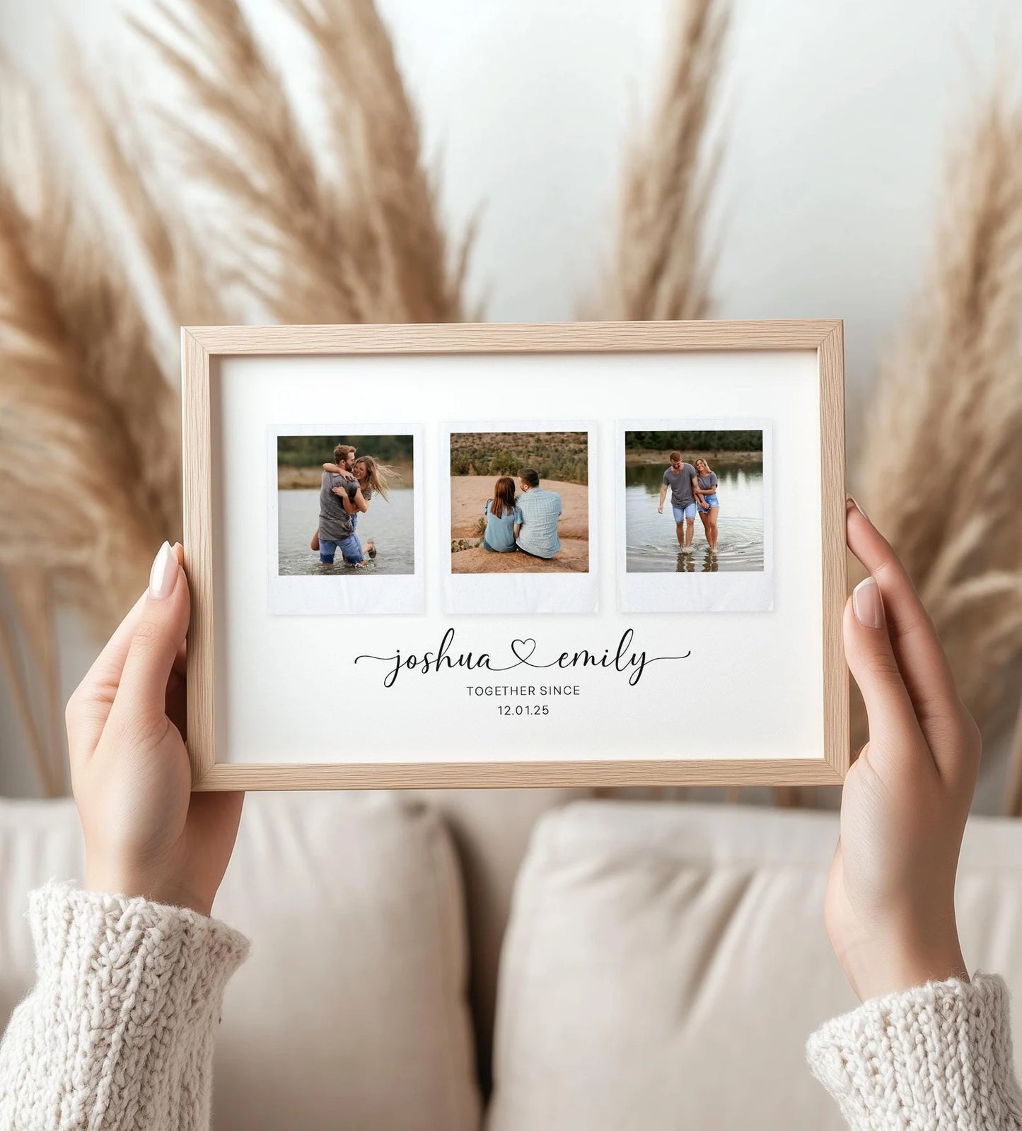 Personalised Polaroid Couple Print