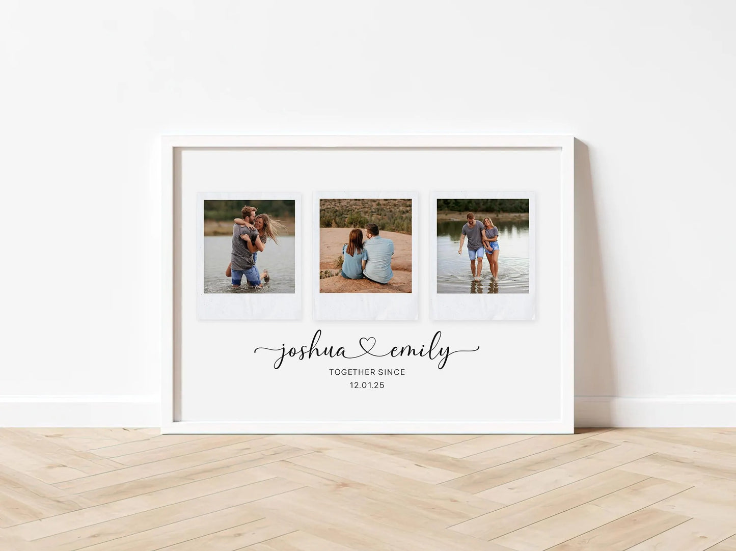 Personalised Polaroid Couple Print