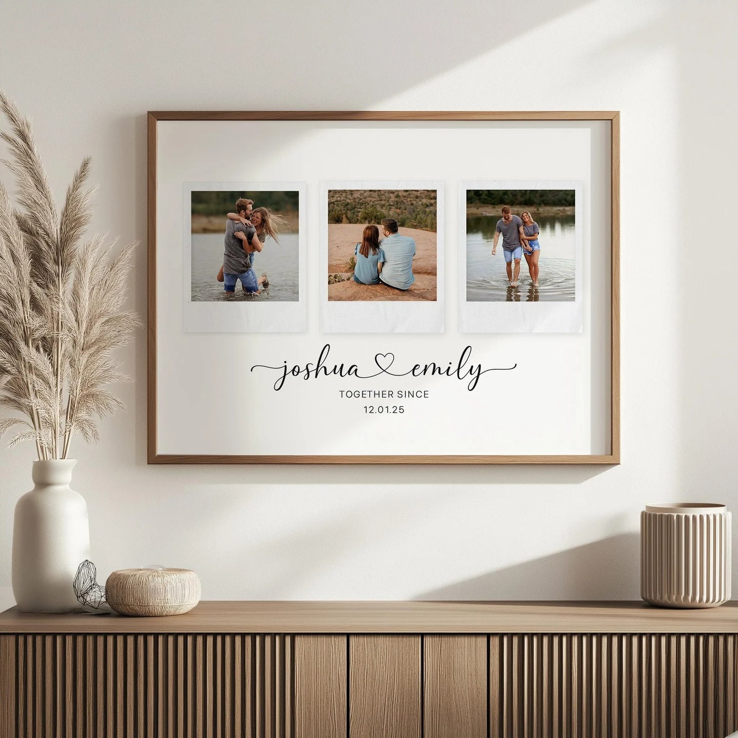 Personalised Polaroid Couple Print
