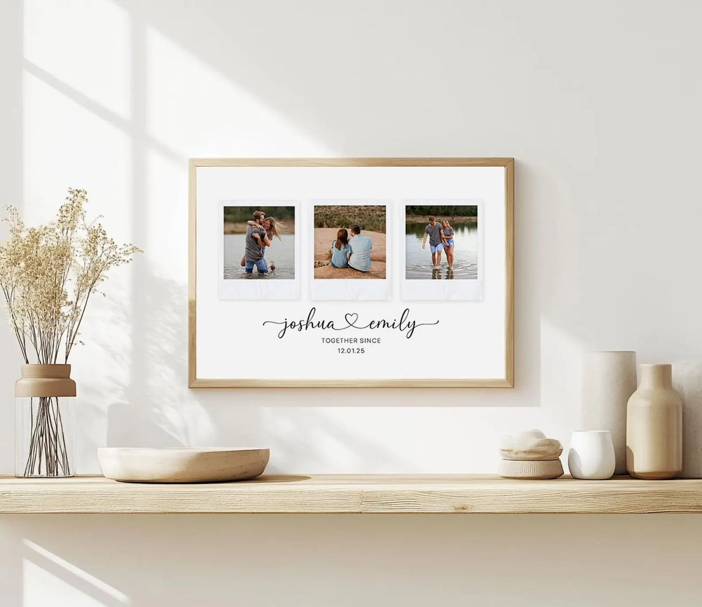 Personalised Polaroid Couple Print